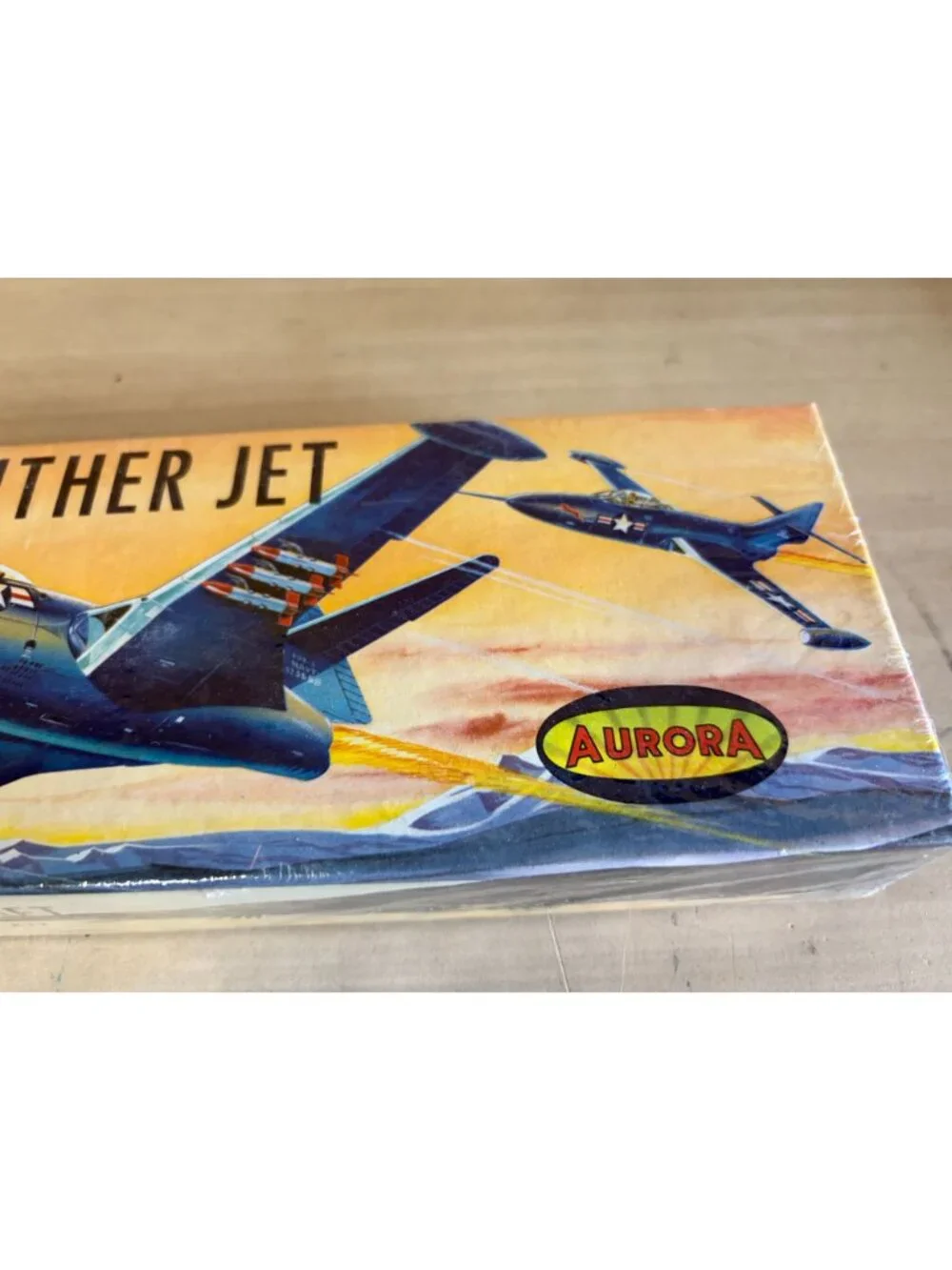 1960 Aurora F9F Panther Jet US Navy Fighter 1/48 Scale Plastic Model Kit sealed